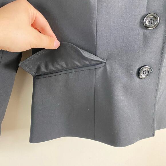 LAFAYETTE 148 NEW YORK Blazer Wool Jacket Black Single Breasted 3 Button 10 - Picture 6 of 8